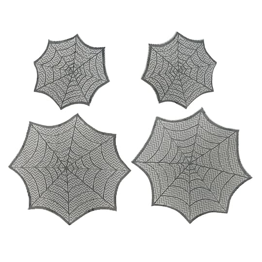 Michaels, Black Spiderweb Lace Doilies by Celebrate It™ – Category: Halloween Party Supplies